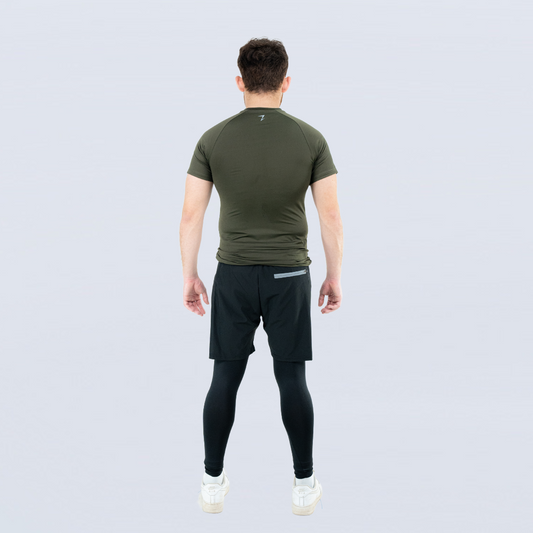 ACTIVE COMPRESSION TEES - OLIVE