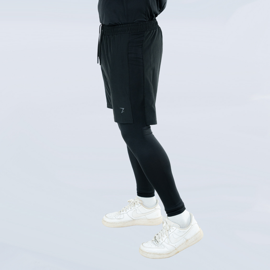 HYBRID TRAINING SHORTS - BLACK