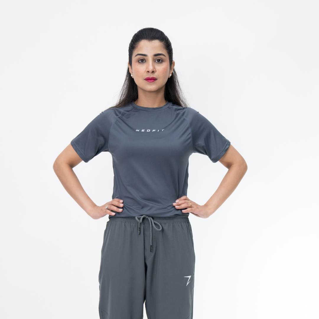 ACTIVE TEE - CHARCOAL