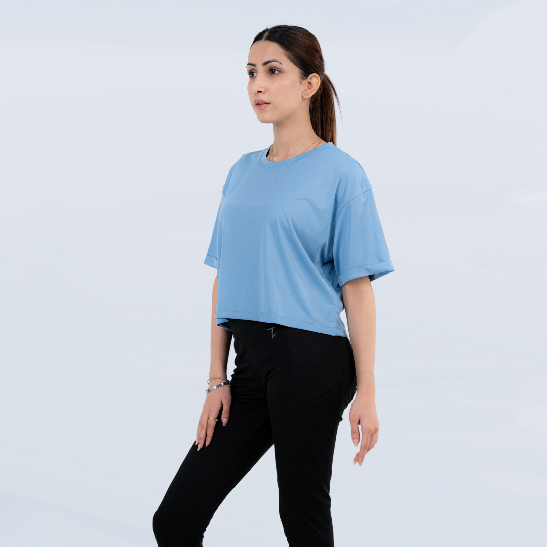 SKYBLUE CROP TEE