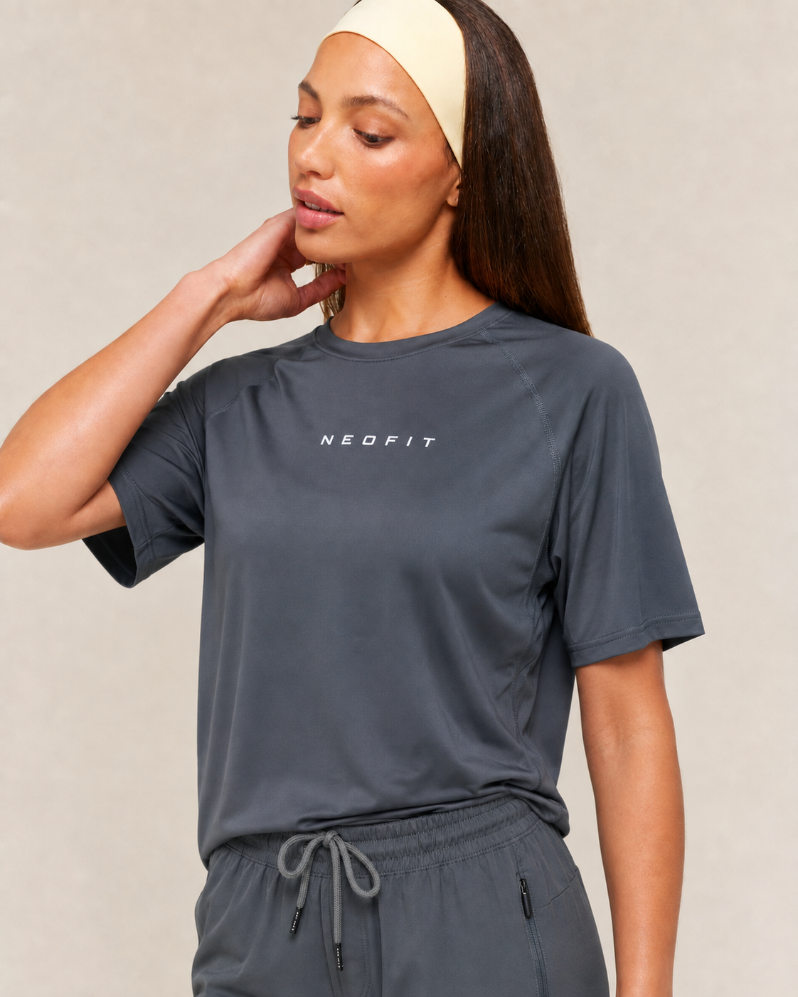 ACTIVE TEE - CHARCOAL
