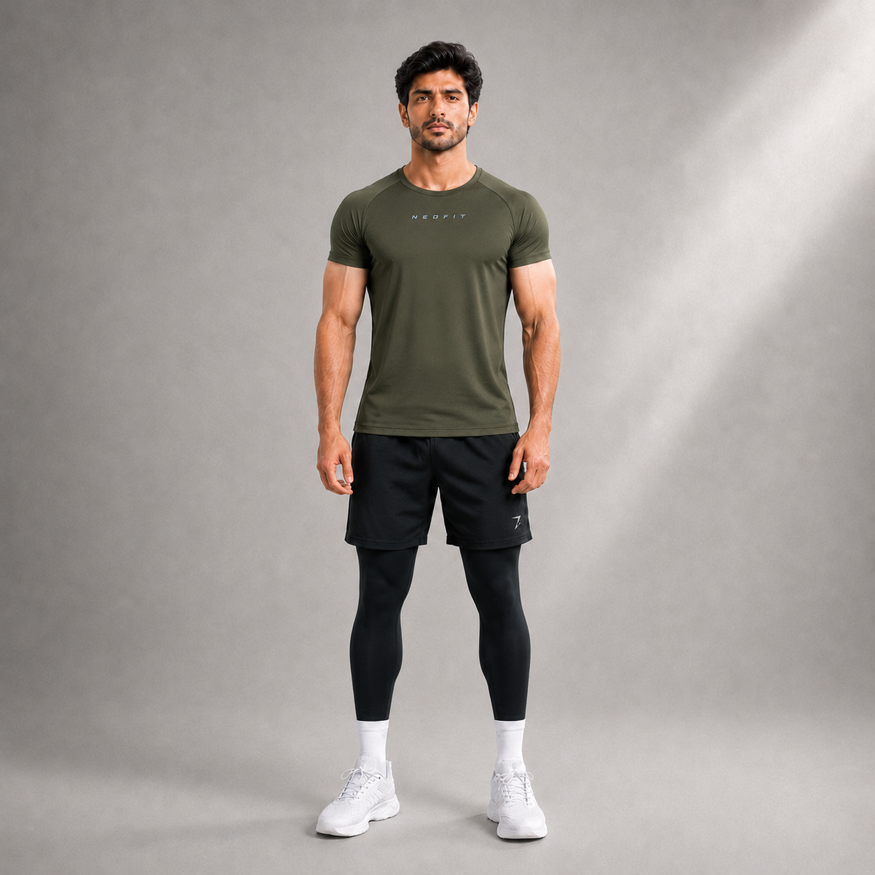 ACTIVE COMPRESSION TEES - OLIVE