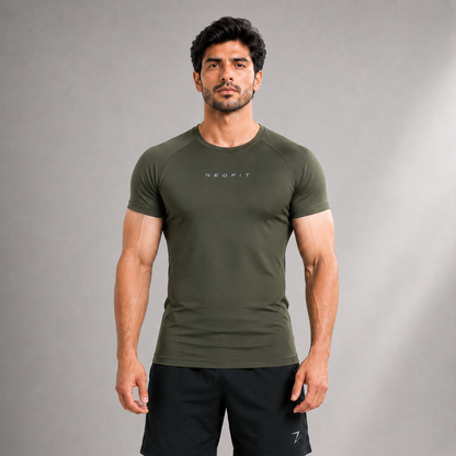ACTIVE COMPRESSION TEES - OLIVE
