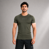 ACTIVE COMPRESSION TEES - OLIVE