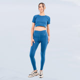 COBALTBLUE FITTED CROP SET